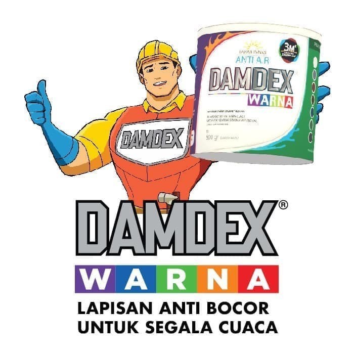 DAMDEX WARNA ABU - 20 Kg KHUSUS GOJEK (warna ABU tanpa cement)