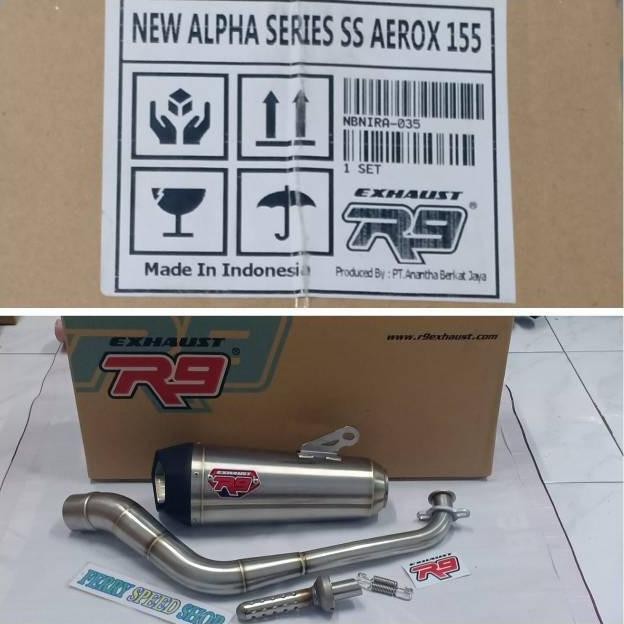 Terbaru Knalpot R9 Aerox 155 Alpha Series/Knalpot R9 Alpha Series Aerox 155