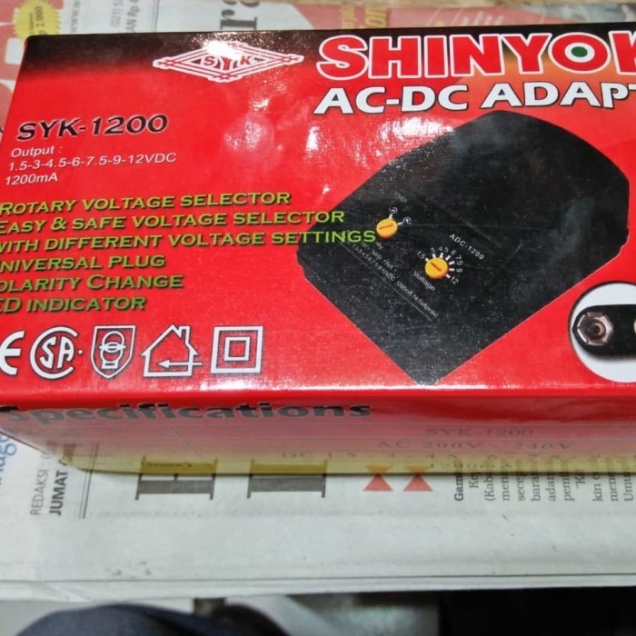 Terbaru Adaptor Shinyoku SYK 1200 termurah