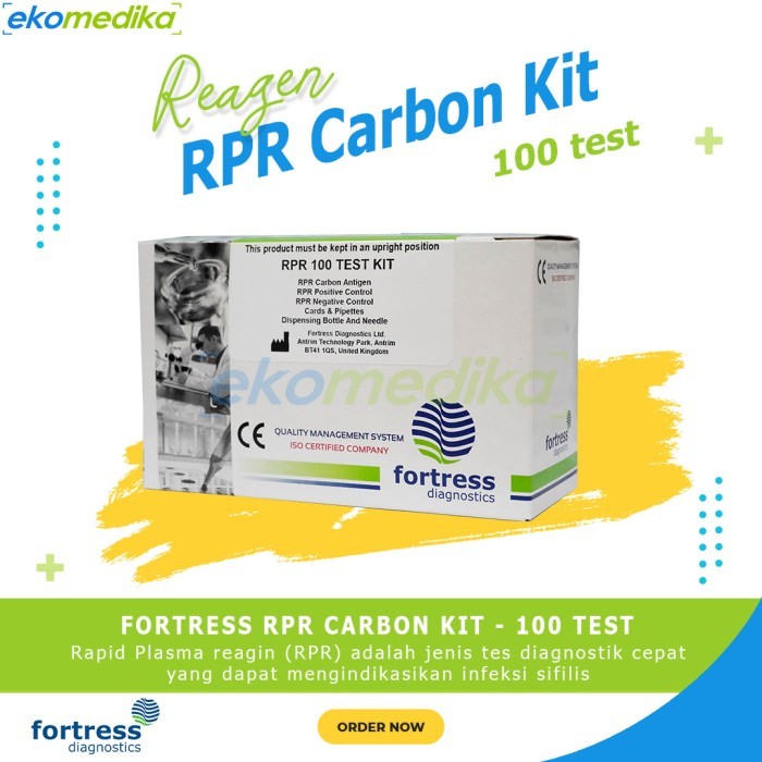 Terlaris Rapid Plasma Reagin - Rpr 100T Fortress Diagnostic Rpr Carbon Kit Test