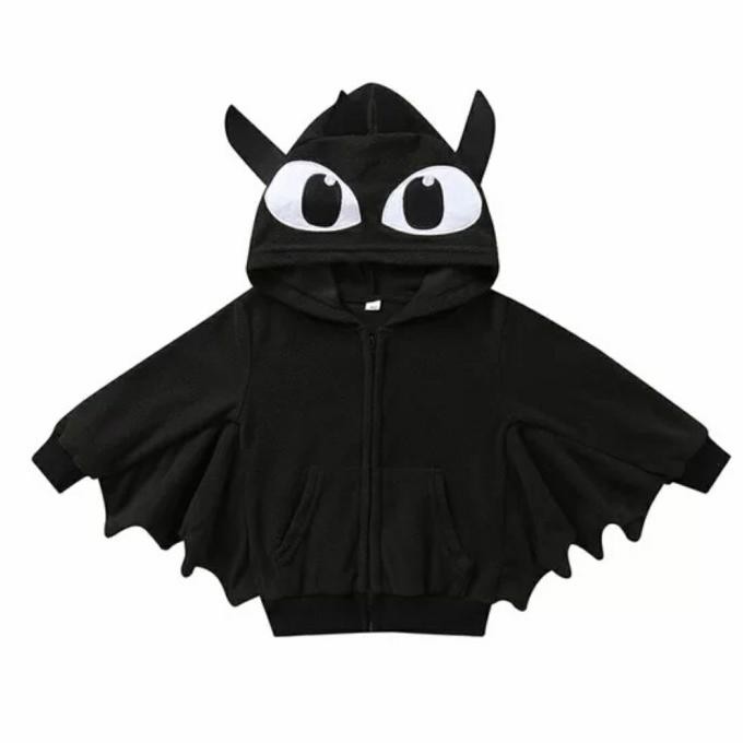 CR - Toothless dragon kids jacket Halloween costume Bat train your Dragon TERLARIS