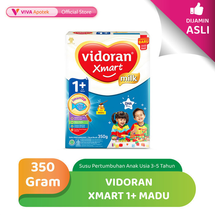 Vidoran Xmart 1+ Madu Susu Formula 1-3 Tahun - 350Gr