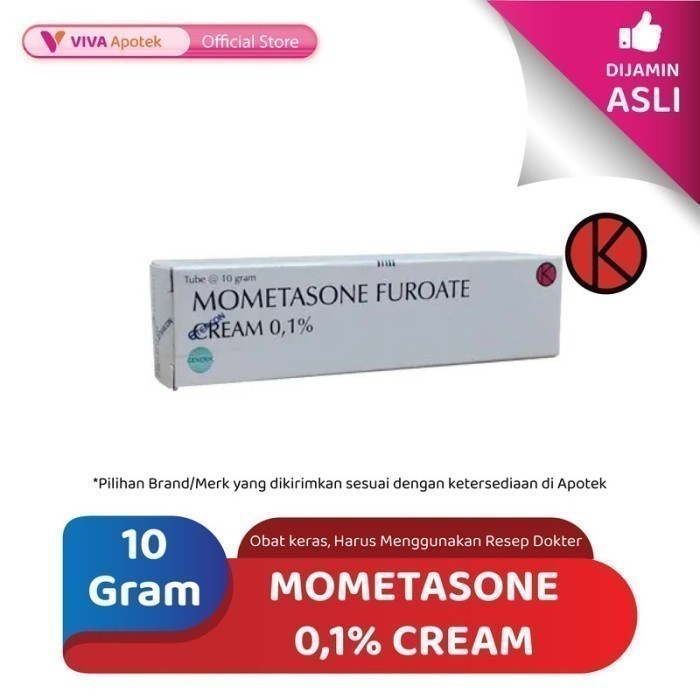 Mometasone 0,1% Cream / Radang Kulit / Eksim / Kulit Gatal (10 Gram)