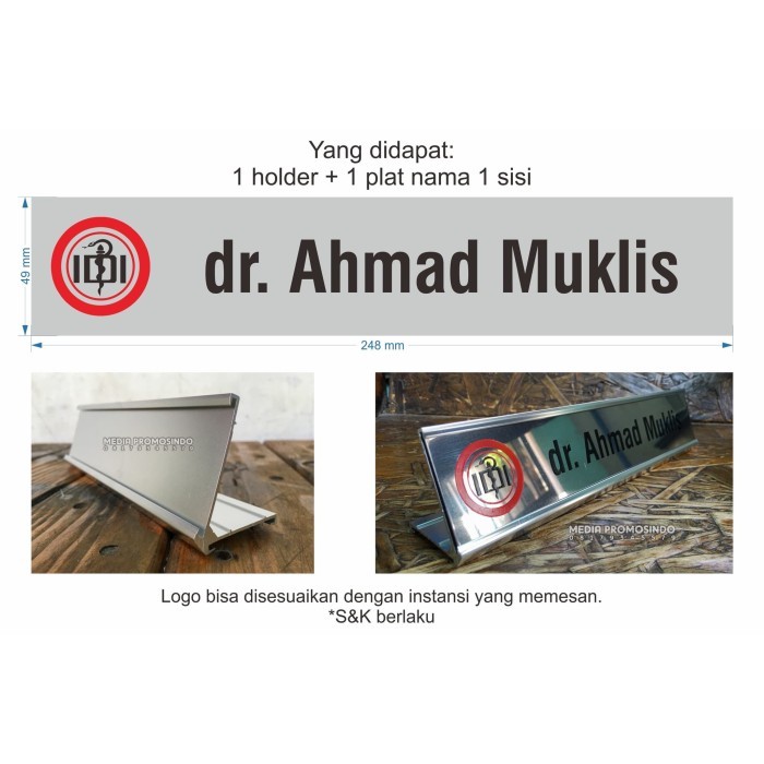 

Nama Meja/Name Desk Stainless Ukir Berholder Aluminium 25x5cm