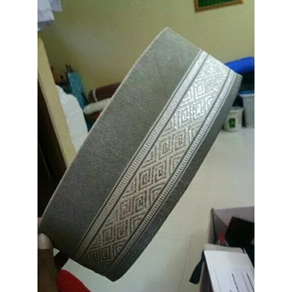 Peci Songkok Aceh Bludru Abu Silver Seri B