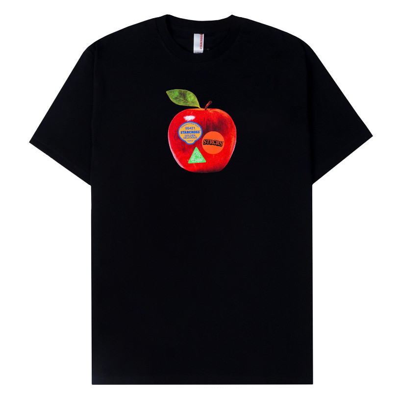 STARCROSS Kaos Pria - APPLE STAMP - Black