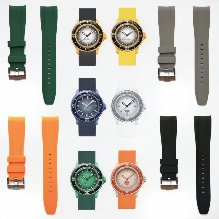 Jual Strap Rubber Blancpain X Swatch Scuba Fifty Fathoms Curve End 8098.22