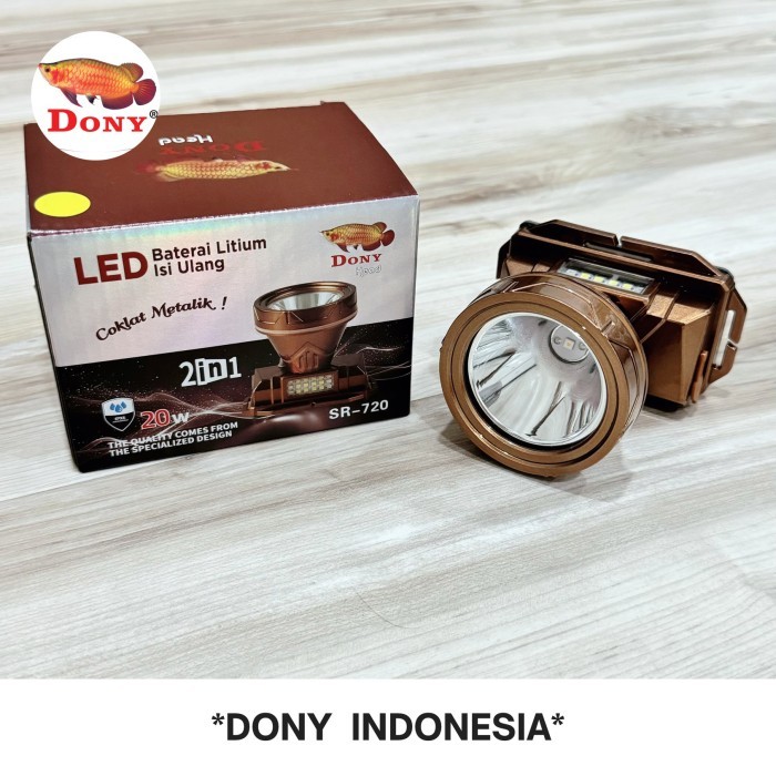 Senter Kepala Dony SR-720 Coklat Metalik 