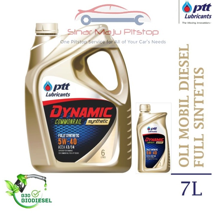 PTT DYNAMIC COMMONRAIL FULLY SYNTHETIC 5W-40 ACEA A3/B4 OLI DIESEL 7 L