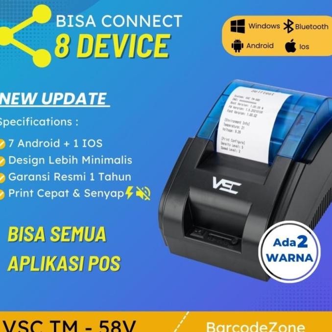 58V VSC PRINTER THERMAL BLUETOOTH VSC 58V Printer Thermal Bluetooth - Kasir / PPOB - Desktop Print N