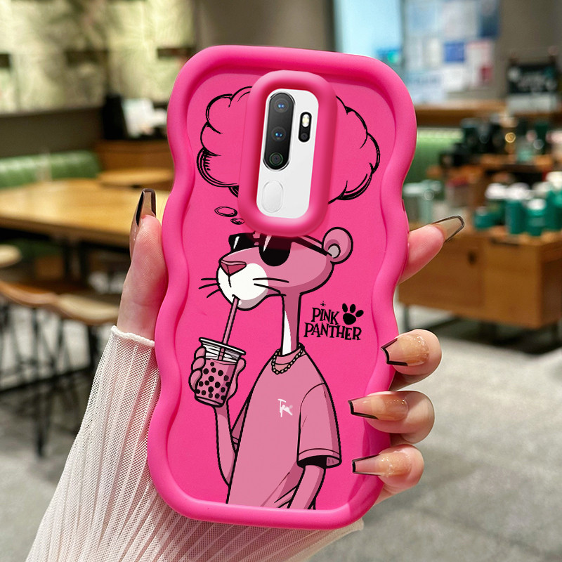 Casing Hp Untuk OPPO A5 2020 A9 2020 Case Casing Pink Panther Kartun HP Kesing Softcase Macaron tren