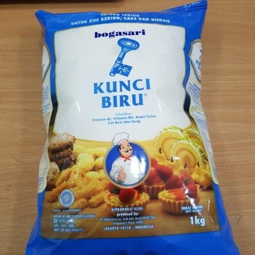 

Bogasari Tepung Terigu Premium Kunci Biru 1Kg Protein Sedang Flour Cod Dan Best Seller