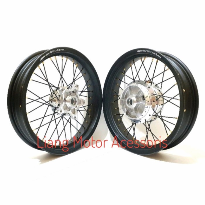 Sepaket Velg Jari Jari Lebar 300 350 Ring 17 Vixion - R R15 V3 VVA XSR