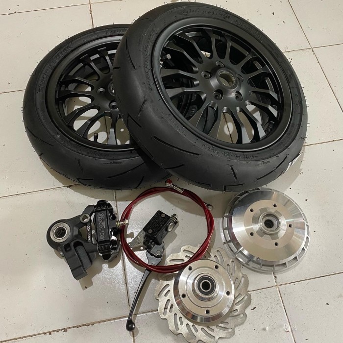 Upgrade ring 12 r12 vespa adaptor gs gscooter velg vrossi ban maxxis