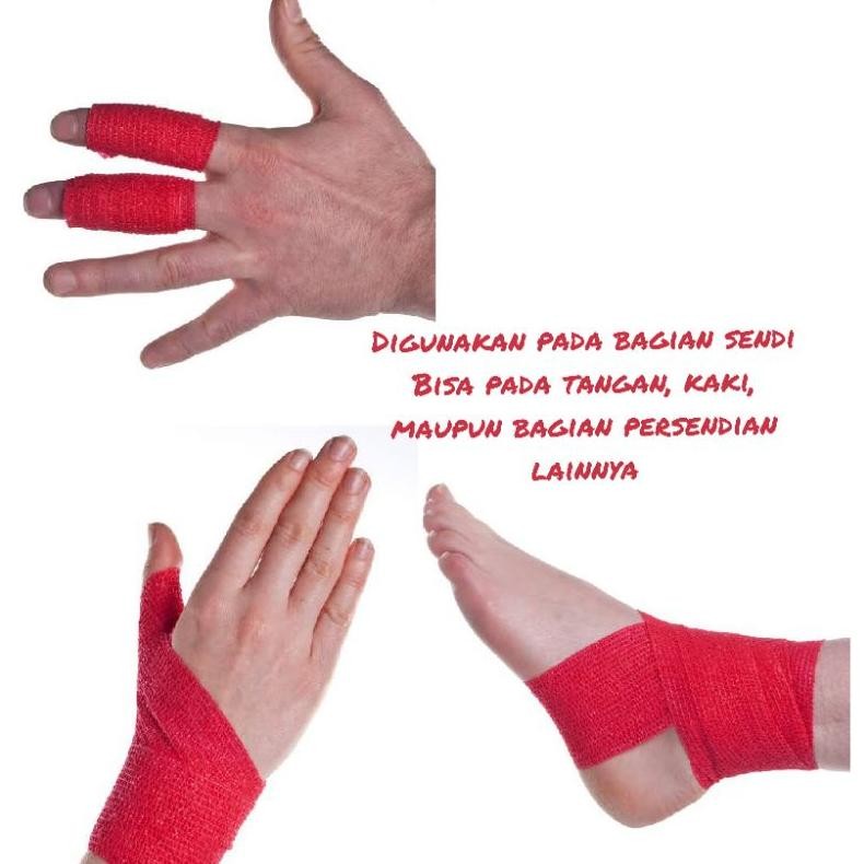 Edf-62 Wrist Tape Fingertape Perban Elastis Wristape Finger Wrisband Kohesive Kohesif Tape Taping Pe