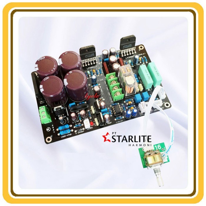 KIT LM3886 Amplifier 65 watt (RMS), 4 ohm berikut Heat-sink