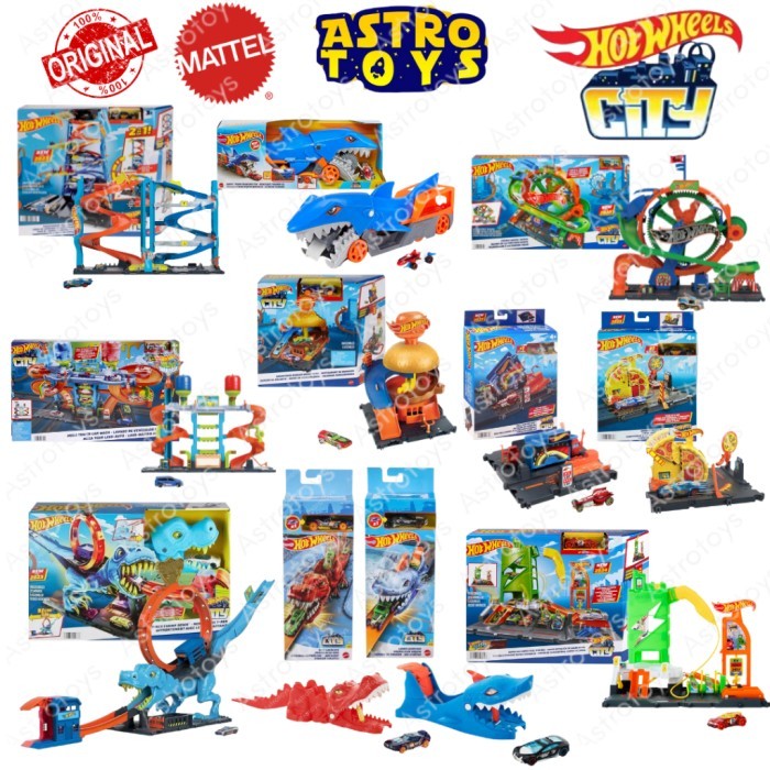 HOT WHEELS CITY DOWNTOWN MATTEL TRACK SET ORIGINAL - MAINAN ANAK TREK LINTASAN MOBIL HOTWHEELS