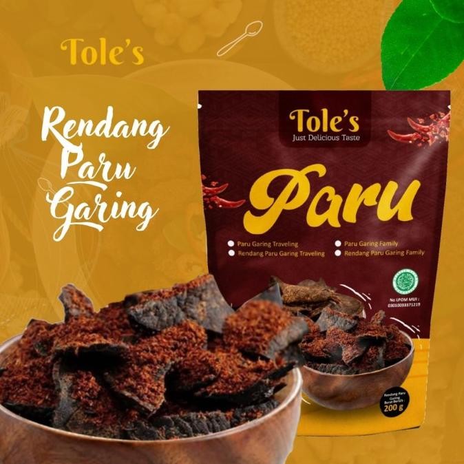 

Rendang Paru Kering Crispy Kemasan Siap Saji Tole's