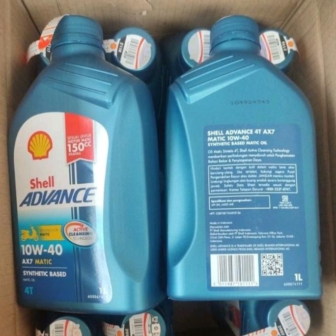Ready Stock Oli Shell  Advance Ax7 Matic 1L 1Dus 12Botol