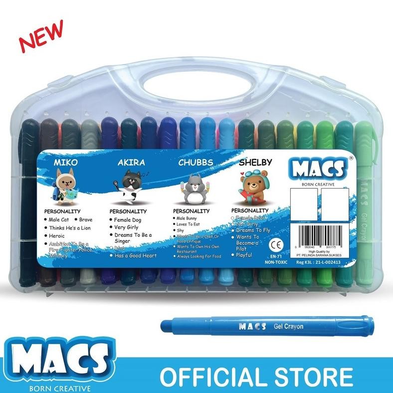 

sa-324 MACS Gel Crayon 36 Warna Colors Terlaris