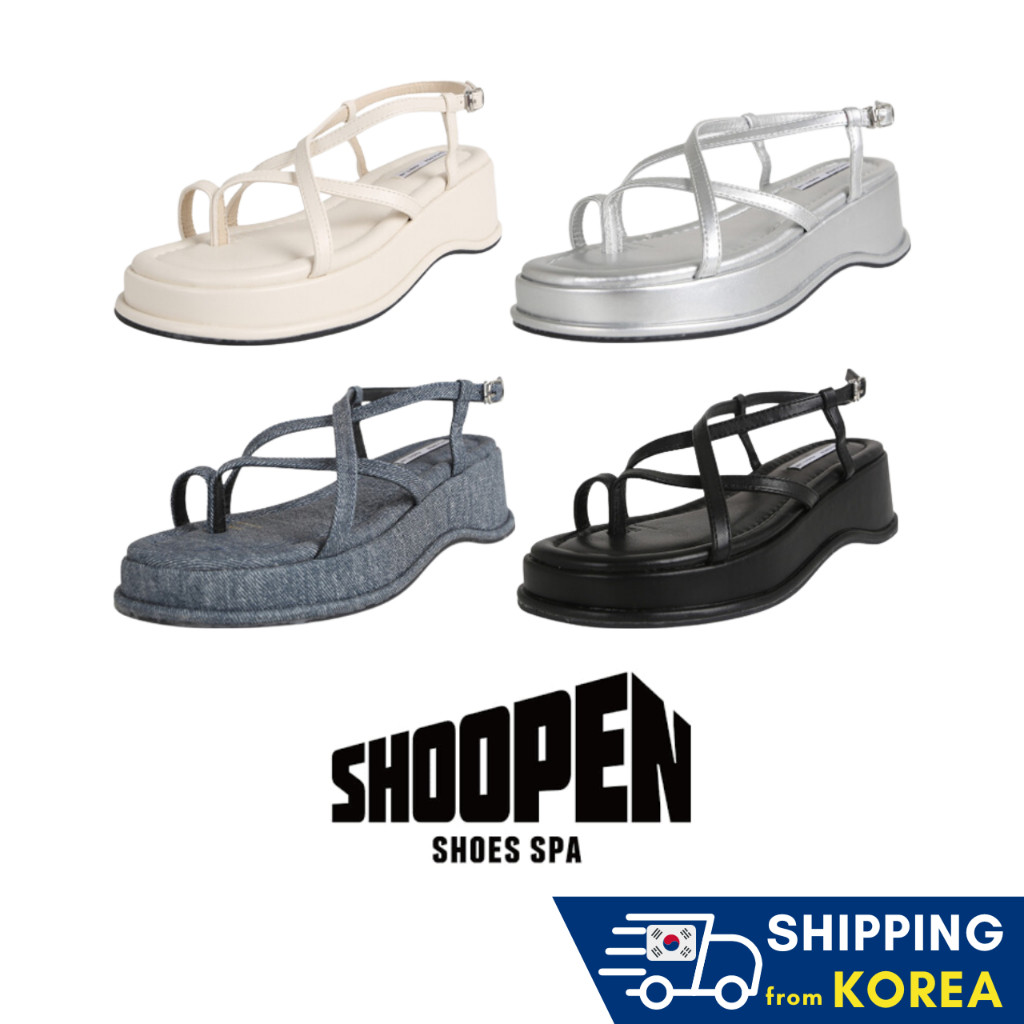[SHOOPEN] (🇰🇷Merek Korea / Gaya Korea) Sandal platform multi-tali hpwwnd3601 |a3tMgxkn|