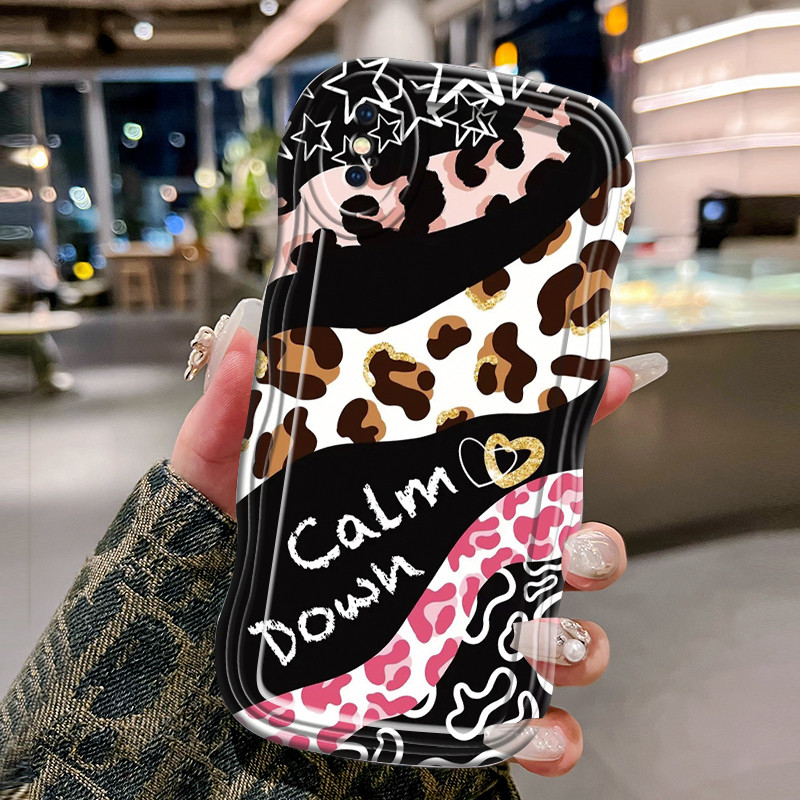 Casing Hp Untuk iPhone X XS Max Xr Case Casing Softcase lembut pola macan tutul HP Kesing trendi bar