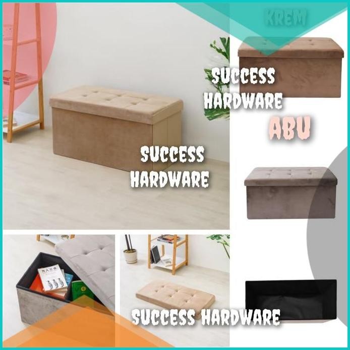 STORA BANGKU OTTOMAN LIPAT VELVET / FOLDABLE OTTOMAN VELVET 38X76CM 1