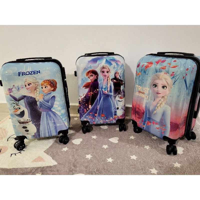 Tas Troli Jinjing Elsa Frozen 20 inci Tas Koper Kartun Motif Dua Sisi |0XwLeGo8|