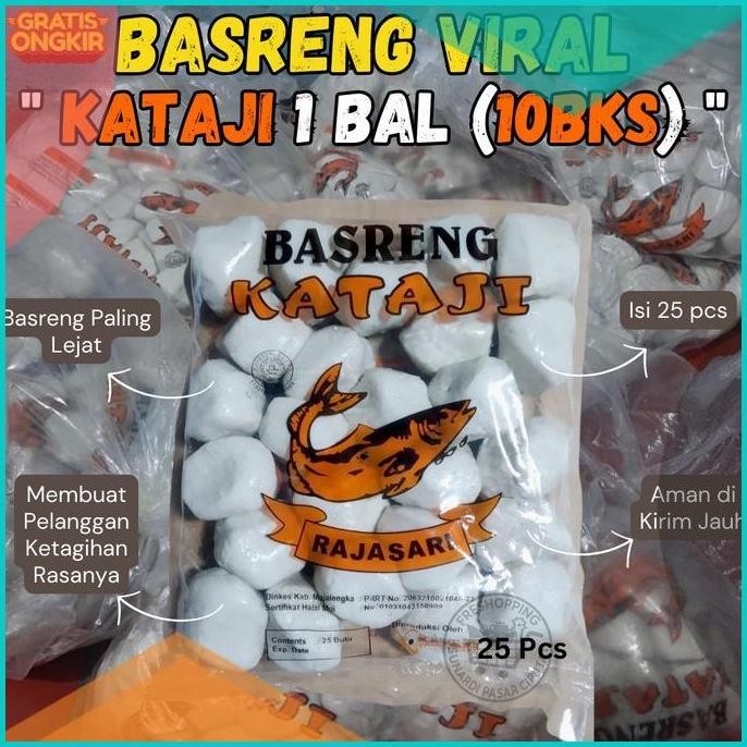 

Basreng Mentah Kataji Rajasari 1 Bal isi 10 Bungkus siap goreng 140BZ