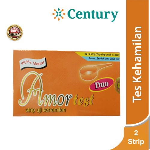 Amor Test Trip Uji Kehamilan Duo Isi 2 Strip / Test Kehamilan / Pregnancy / Sensitif / Hamil / Posit