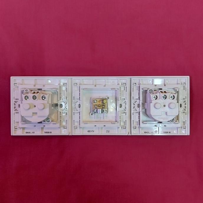 Stop Kontak 2 Gang + Tv Vivace Schneider  Ready