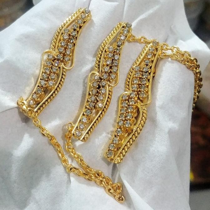 Bros Permata Susun 3 Lapis Emas 24k Peniti Kebaya AS76