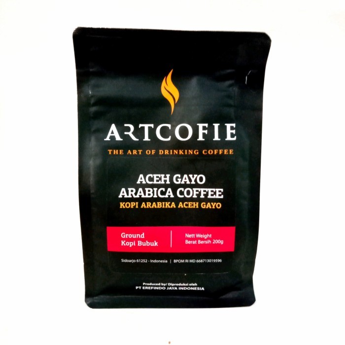 

Bya - Artcofie Aceh Gayo Arabica Coffe Ground ( Kopi Bubuk ) 200 Gr