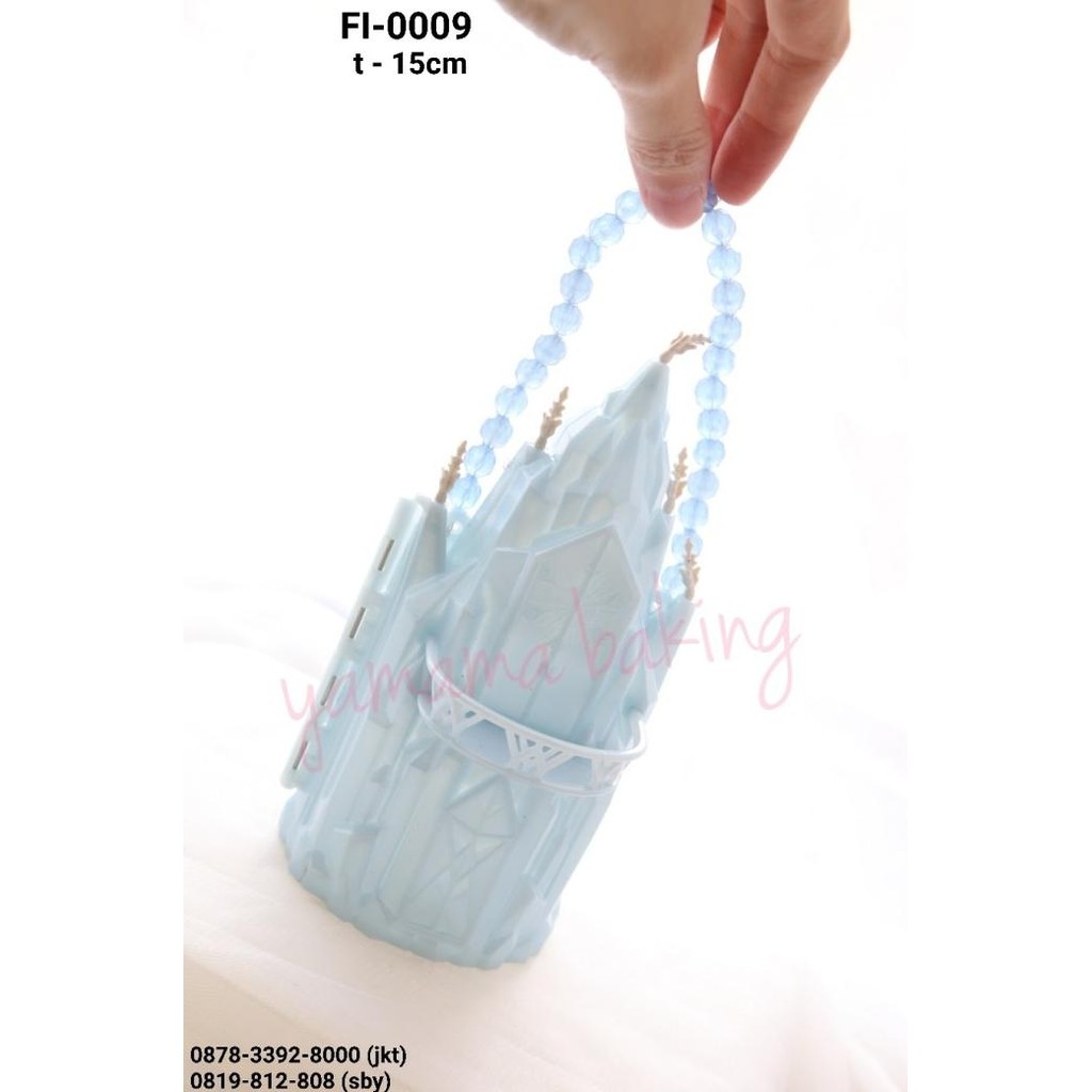 FI-0009 Topper Figurine hiasan kue frozen elsa anna olaf istana es CDS
