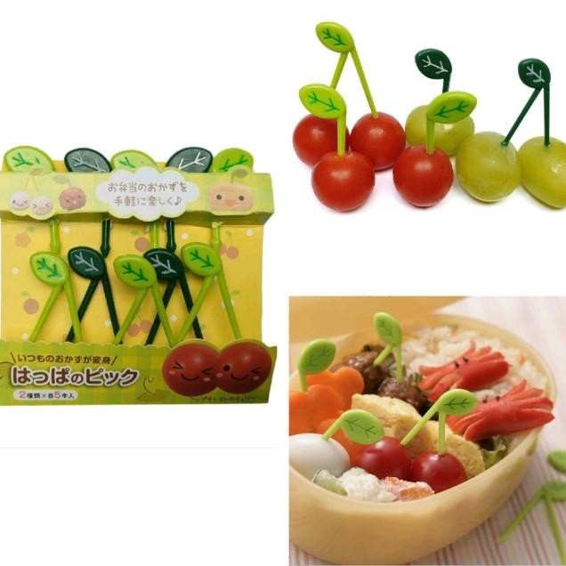 Torune Bento Pis Fruit Leaf 10Pcs Japan / Tusuk Bento Daun