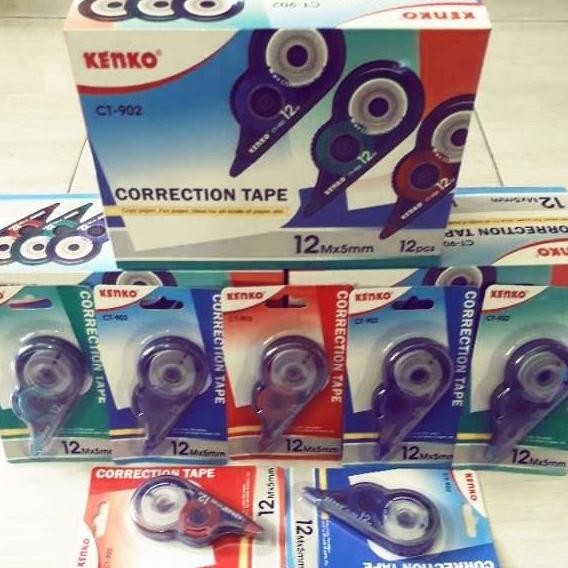 

[ Lusin ] Tipex Correction Tape Kertas - Kenko Ct-902 !