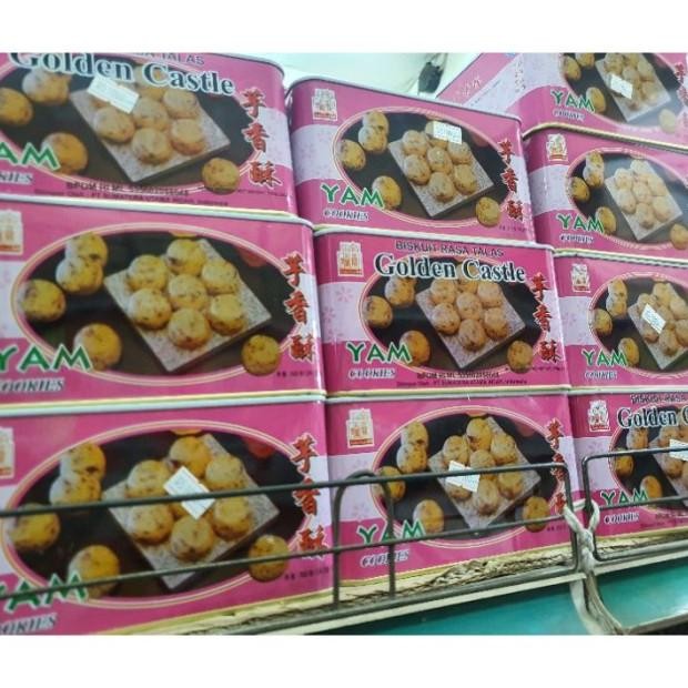 

Yam Cookies Biskuit Rasa Talas Kaleng Golden Castle 700 Gr Halal