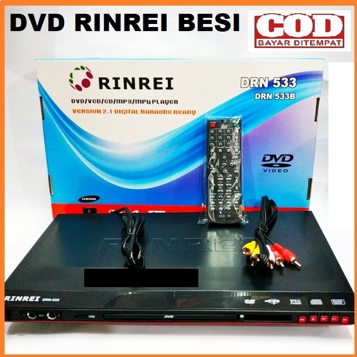 Cuci Gudang Rinrei Dvd Player Drn-566 Body Besi Optik Samsung Badel Kuat