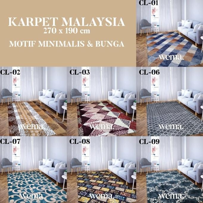 Karpet Malaysia Jumbo Ukuran 270 x 190 cm