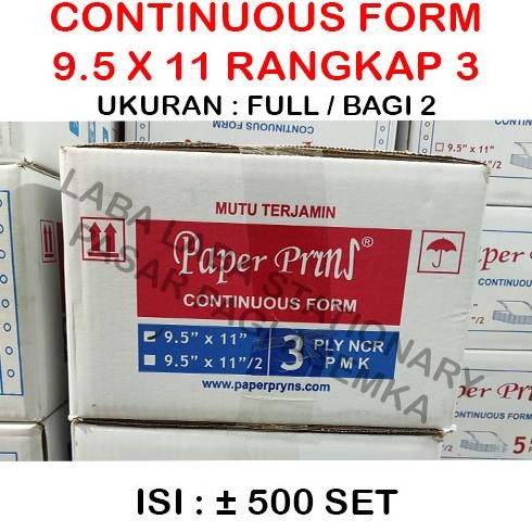 

TERBARU - Continuous Form Paper Print 9x11/2 3 ply
