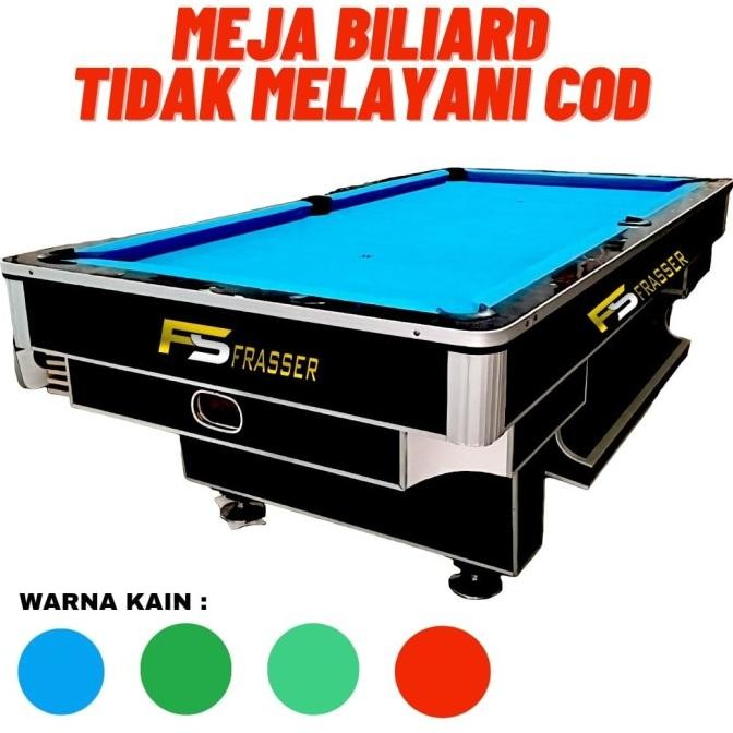 meja billiard frasser 7 feet include perlengkapan billiard