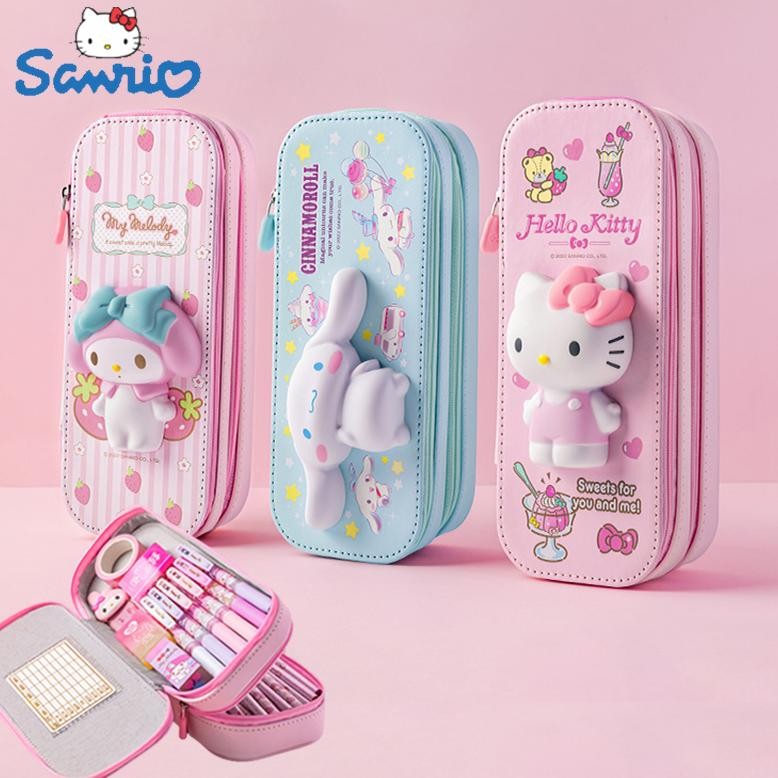 

CXV-38 Kotak Pensil Sanrio Kapasitas Besar Kawaii Cinnamoroll Melody Hellokitty Melody Pensil Sekolah Tas Pensil Kartun Kotak Alat Tulis Hadiah Alat Tulis Premium