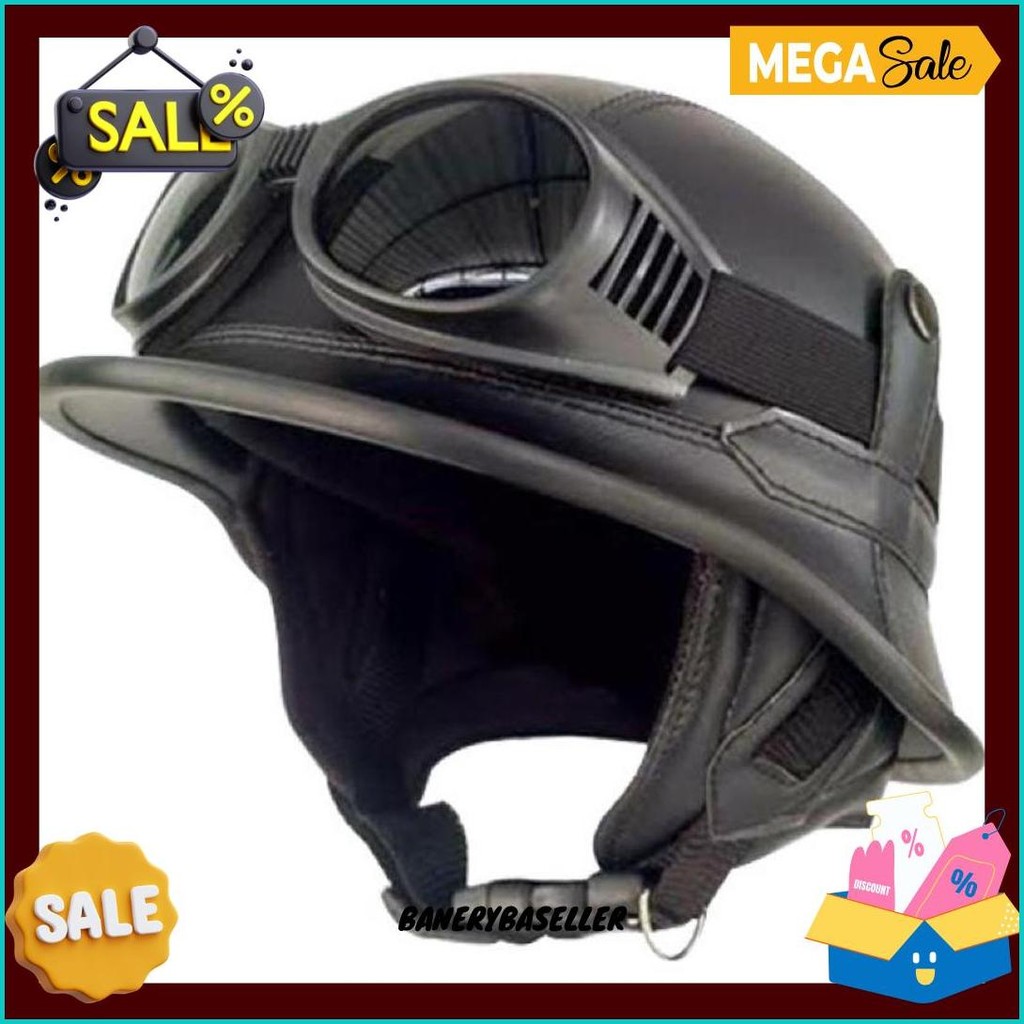 Helm Retro Millenial Nazi Crazy Kombinasi Kacamata/Helm Retro Chips Nazi/ Helm Nazi Chips /Helm Club