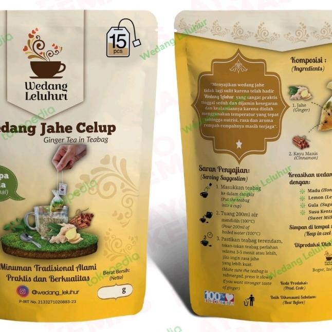 

Wedang Jahe Tanpa Gula Isi 15 Teabag