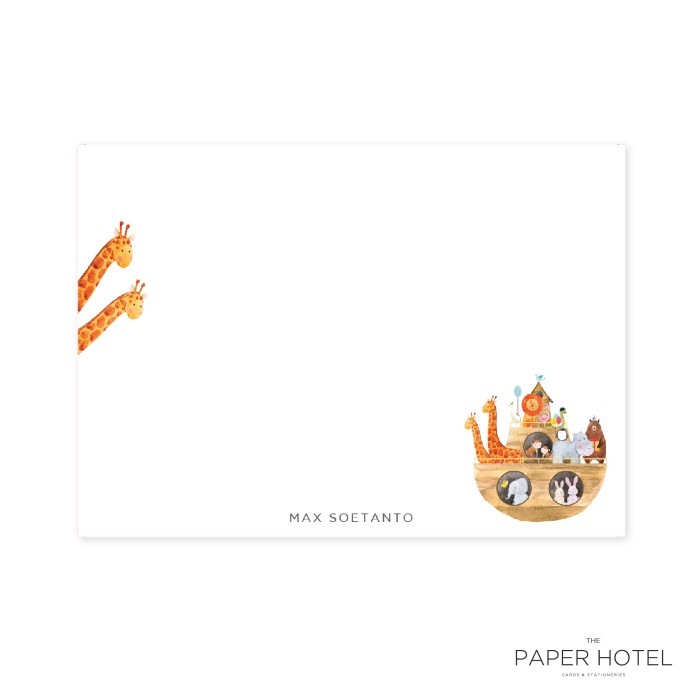 

Notecard - The Ark (Personalized Initials/ Name, 16pcs)