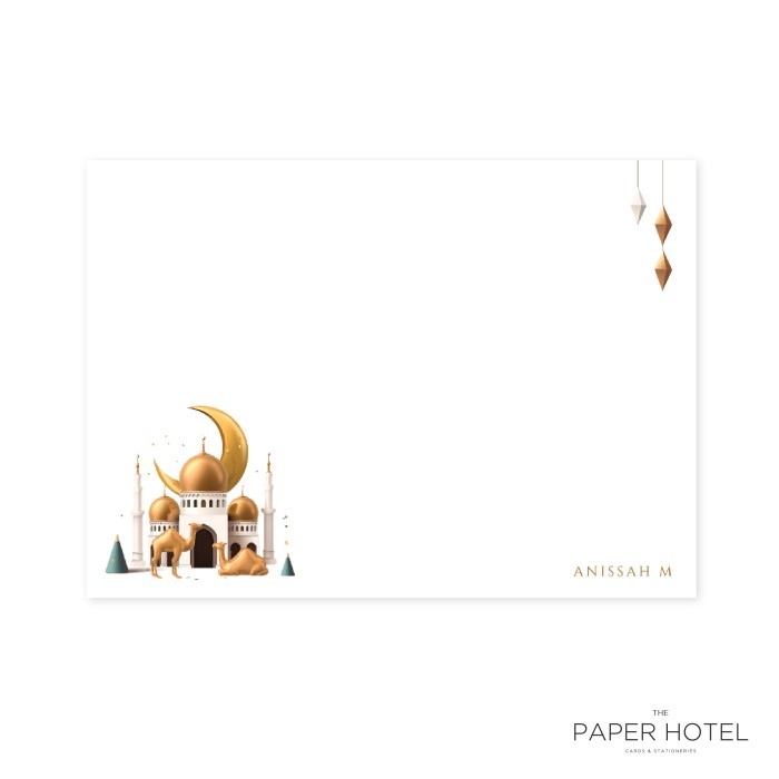 

Notecard - The Golden Camel (Personalized Initials/ Name, 16pcs)