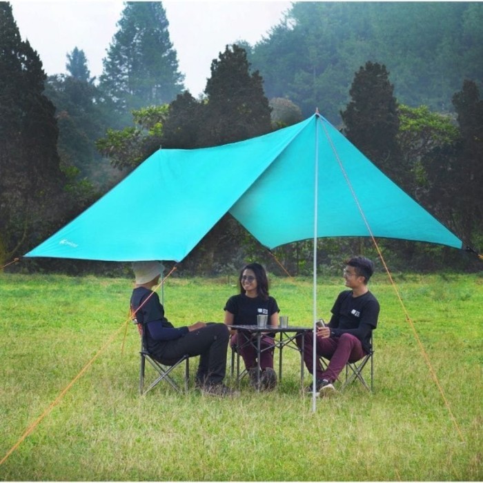 Flysheet 4x6M Bahan Tebal Anti Air Tutup Atap Pelindung Tenda Camping