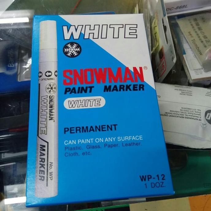 

TERBARU - Spidol Snowman Paint Marker (Putih/Kuning/Hijau/Hitam/Pink)(per Lusin)