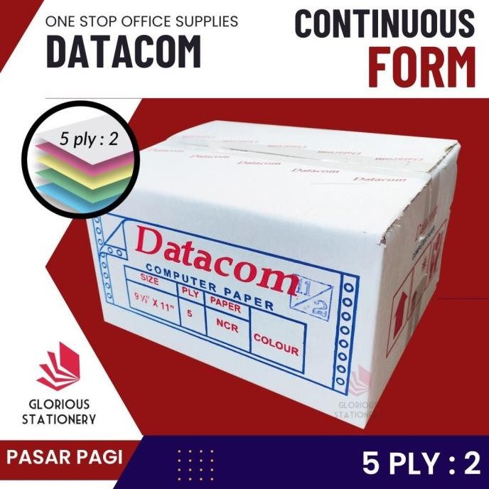 

BEBAS ONGKIR - Kertas Continuous Form Datacom 9.5x11 5ply Bagi 2