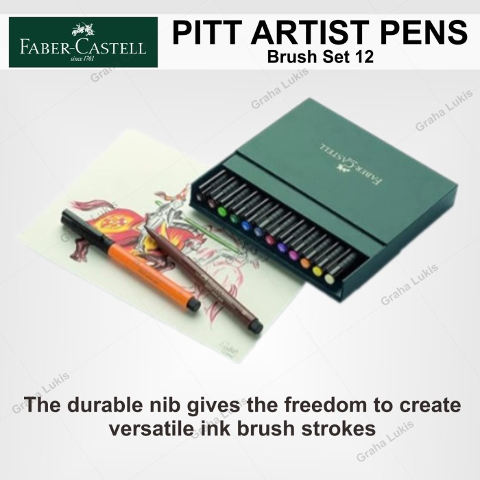 

T E R B A R U Faber-Castell PITT Artist Pen Brush 12 Box